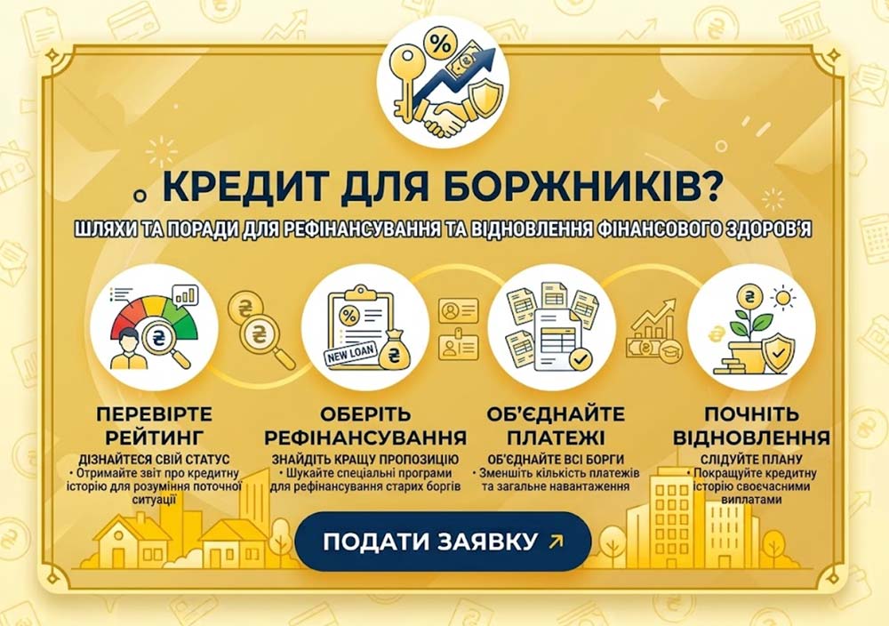 Кредит боржникам - dobratycredit.com.ua